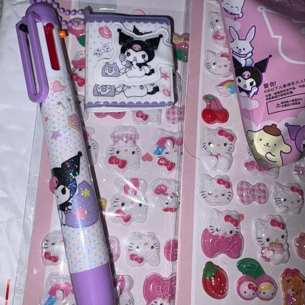 Sanrio‎ Hello Kitty Purple Glitter Party Notebook bundle